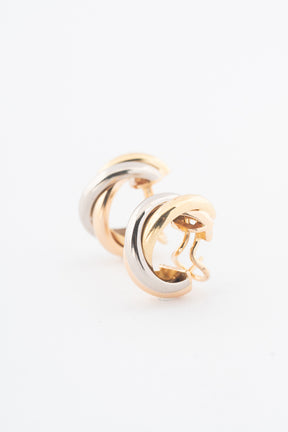 Tri-color oorstekers met clip van het merk Cartier
