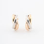 Tri-color oorstekers met clip van het merk Cartier