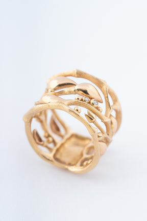 Geel gouden ring met briljanten "Forest" door Ole Lynggaard