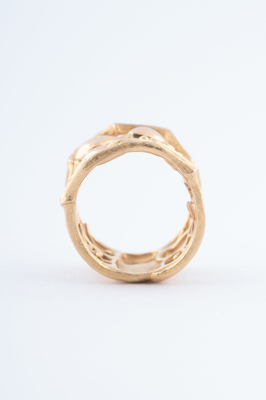 Geel gouden ring met briljanten "Forest" door Ole Lynggaard