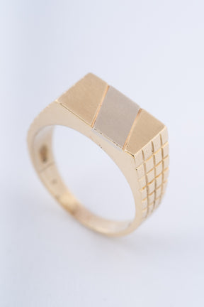 Gouden bi-color ring