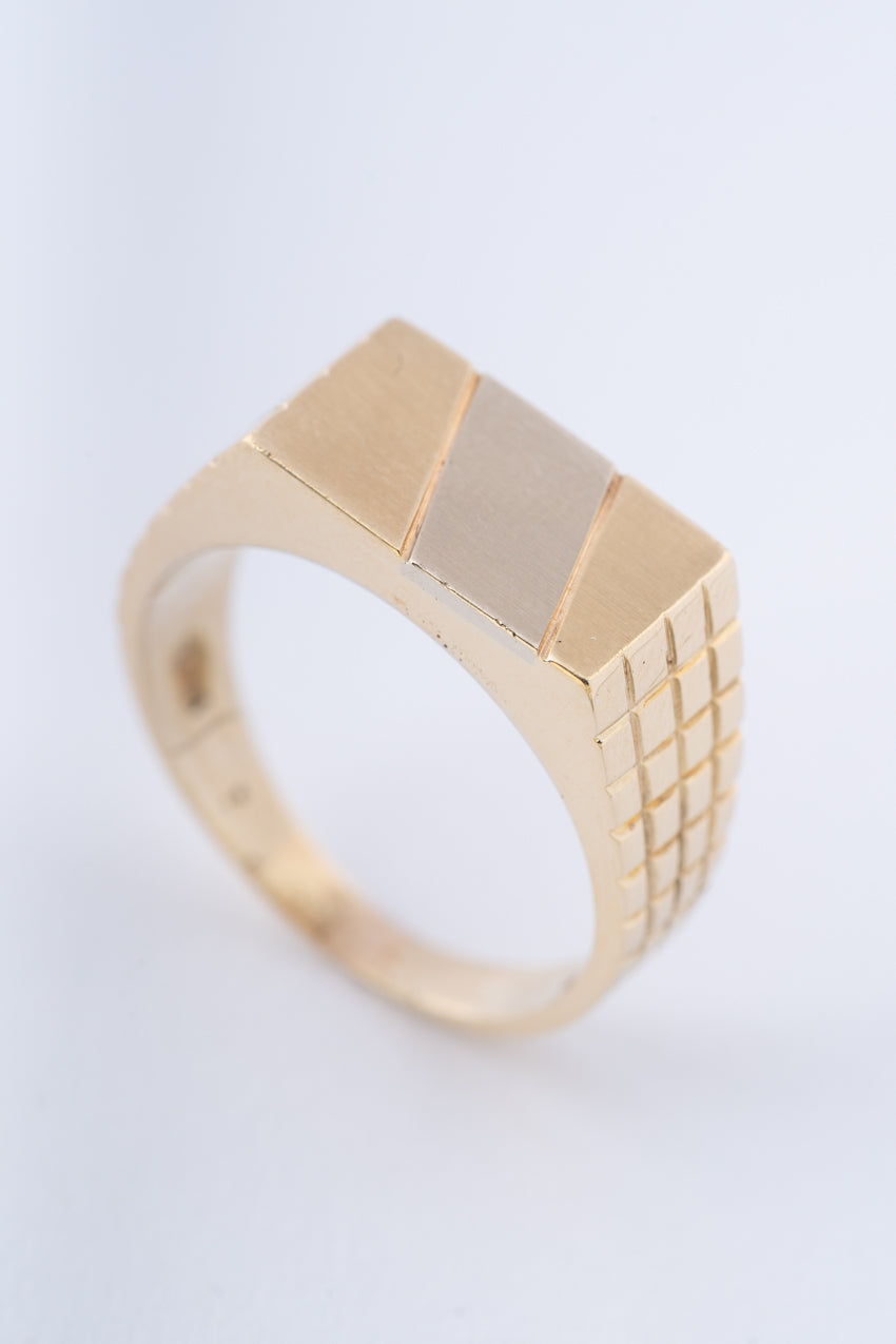 Gouden bi-color ring