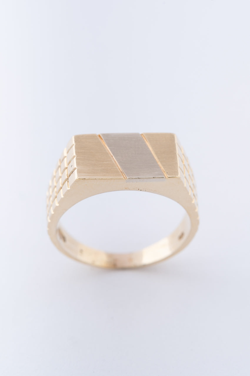Gouden bi-color ring