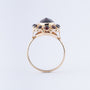 Gouden entourage ring met granaten