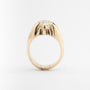 Geel gouden massieve ring met briljant 2.1 ct.