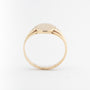 Geel gouden plaat ring met gravering