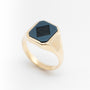 Yellow gold monogram ring