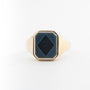 Yellow gold monogram ring