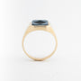 Yellow gold monogram ring
