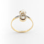 Antique yellow gold ring with pearl, brilliant and diamonds