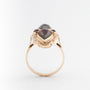 Yellow gold ring with garnets