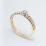 Wit/geel gouden ring met briljanten