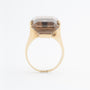 Geel gouden ring met rook kwarts