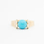 Yellow gold ring with turquoise