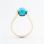 Yellow gold ring with turquoise