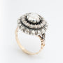 Geel gouden dubbele entourage ring met diamanten