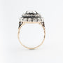 Geel gouden dubbele entourage ring met diamanten