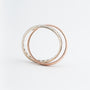 Bi-color gold ring, the white gold part being an eternity ring with diamonds (rose gold white gold)