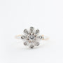 Geel gouden entourage ring met briljant en diamanten