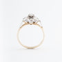 Geel gouden entourage ring met briljant en diamanten