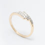 Yellow gold signet ring with brilliant-cut diamonds