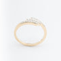 Yellow gold signet ring with brilliant-cut diamonds