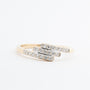Yellow gold signet ring with brilliant-cut diamonds