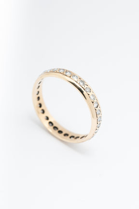 Geel gouden alliance ring met briljanten