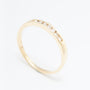 Geel gouden rij ring met briljanten