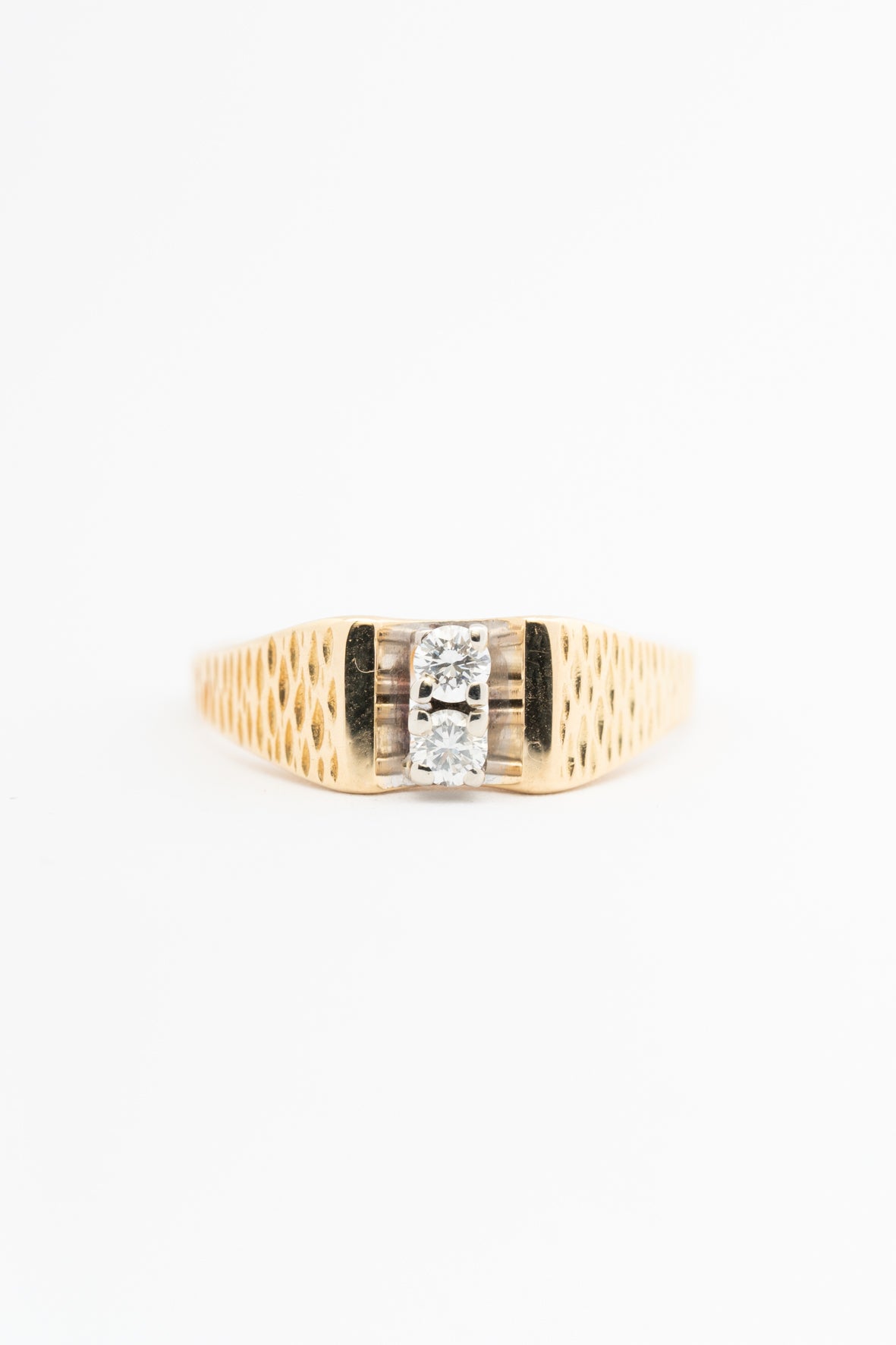 Geel gouden ring met briljanten