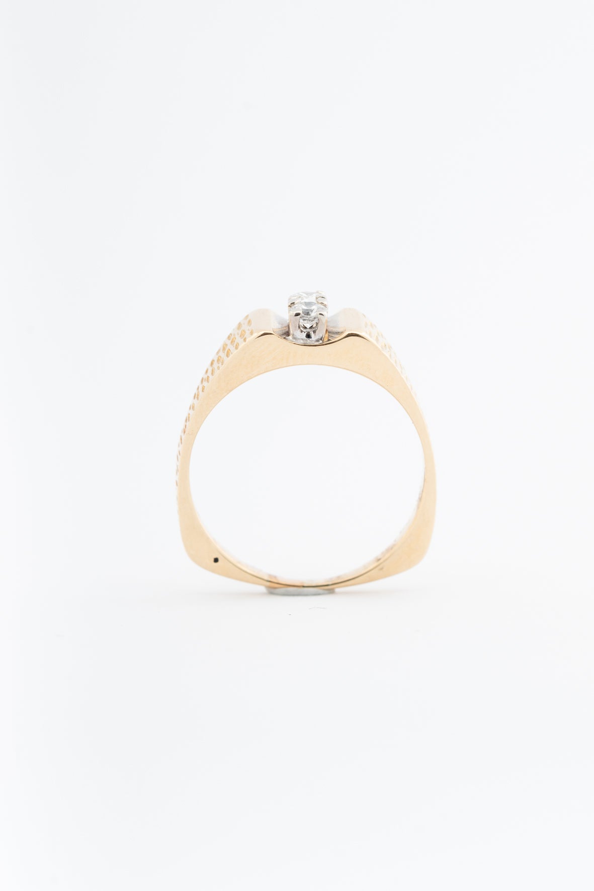 Geel gouden ring met briljanten