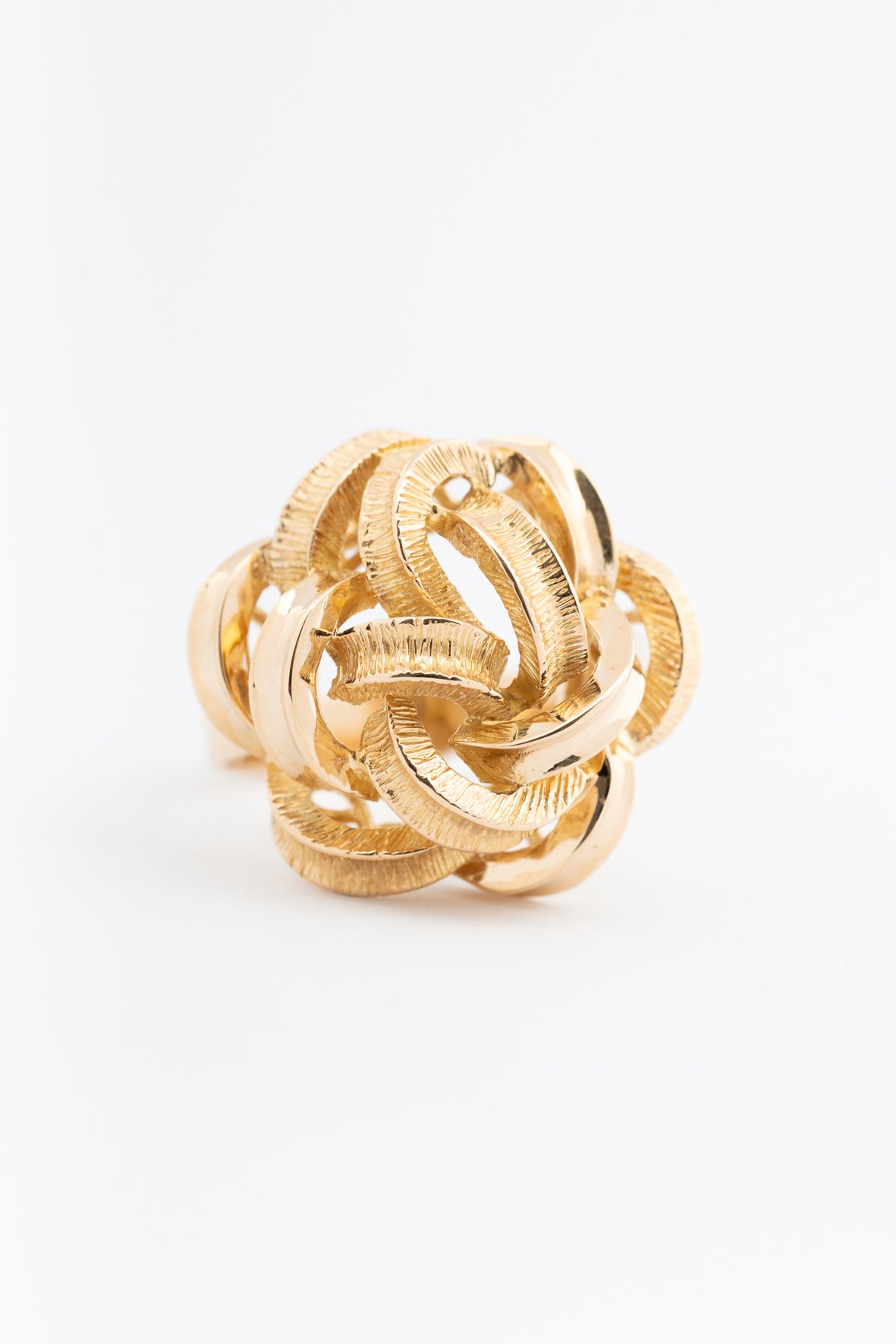 Geel gouden knoop ring