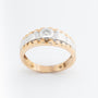 Wit/geel gouden band ring met een briljant