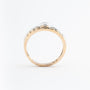 Wit/geel gouden band ring met een briljant