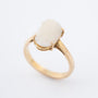 Geel gouden ring met ruwe agaat