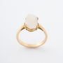 Geel gouden ring met ruwe agaat