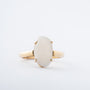 Geel gouden ring met ruwe agaat