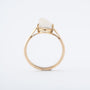 Geel gouden ring met ruwe agaat
