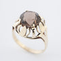 Yellow gold ring with smoky quartz