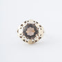 Yellow gold ring with smoky quartz