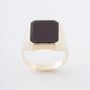 Geel gouden heren ring met een carneool