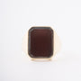 Geel gouden heren ring met een carneool