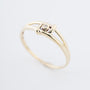 Yellow gold ring with a brilliant-cut diamond