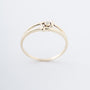 Yellow gold ring with a brilliant-cut diamond