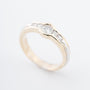 White/yellow gold ring with brilliant-cut diamonds