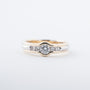 White/yellow gold ring with brilliant-cut diamonds