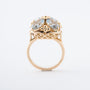 Geel gouden ring met blauwe spinel