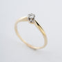 Geel gouden solitair ring met een briljant