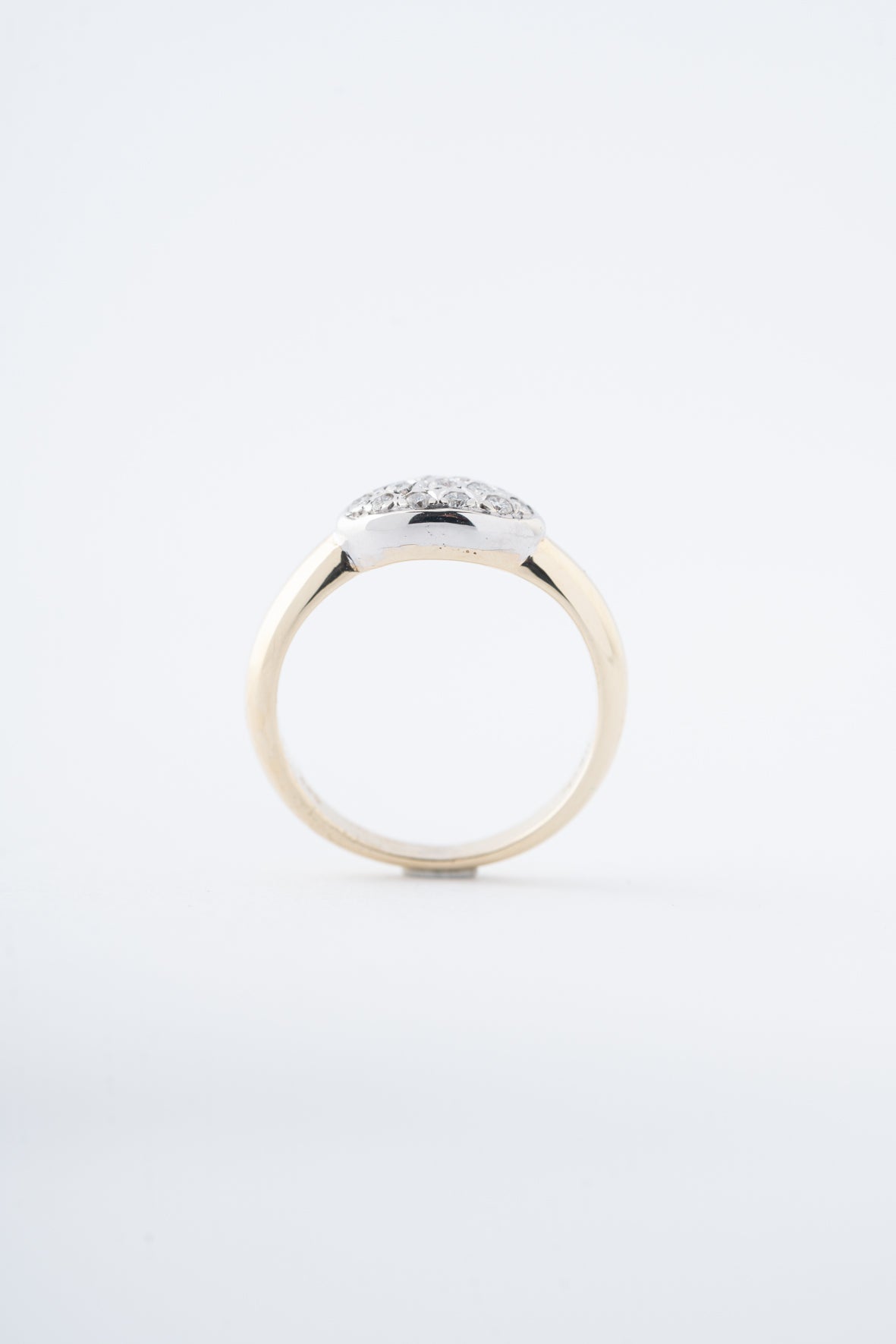 Geel gouden ring met briljanten