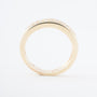 Yellow gold double row ring with brilliant-cut diamonds